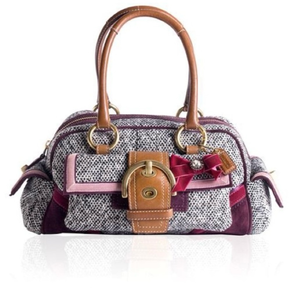 Vintage Coach limited edition Tweed Leather Satchel NWT